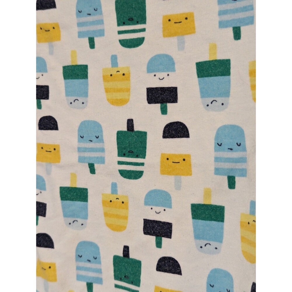 Gymboree Baby Reversible Receiving Blanket Ice Cream Popsicle Blue Green 2018